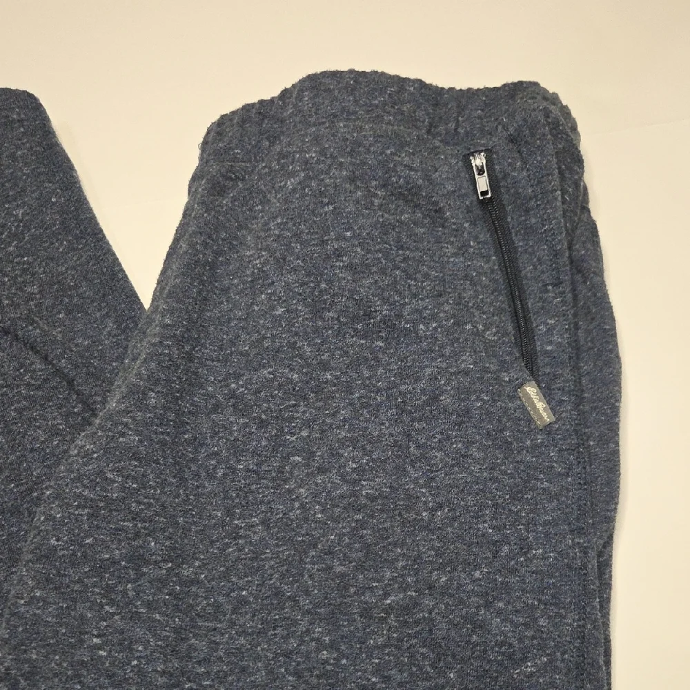 Eddie Bauer Men's Med Textured Dark Blue‎ Joggers With Zipper